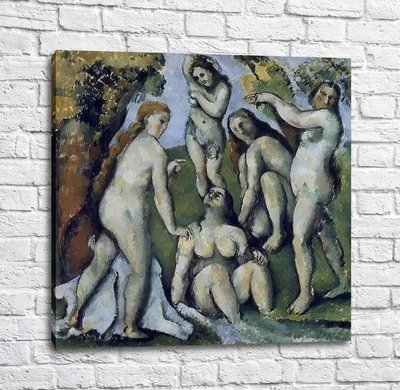 Tabloul Cezann, Cinci scăldători, 1885 87 Sez11780 фото