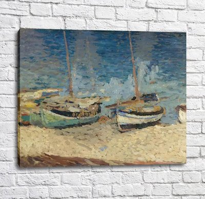 Картина Анри Мартен - Лодки на песке в Коллиуре, 1923 Imp12531 фото