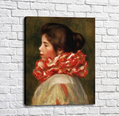 Картина Pierre Auguste Renoir, French, Girl in a Red Ruff Ren13981 фото