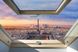 Наклейка на стену, 3Д окно с видом на розовое небо в Париже W02 фото 4
