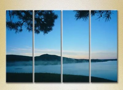 Модульные картины Туман над ночным озером Pri7581 фото