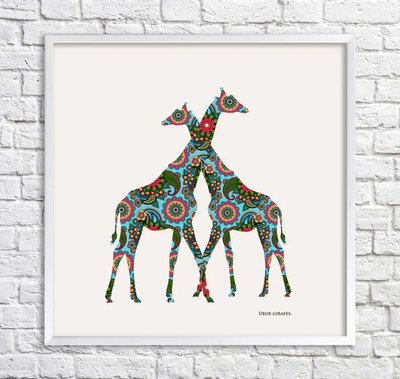 Afiș cu girafe. modele Min15801 фото