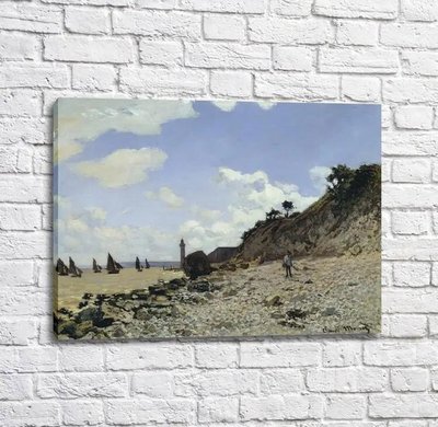 Картина The Beach at Honfleur, 1865 Mon14382 фото