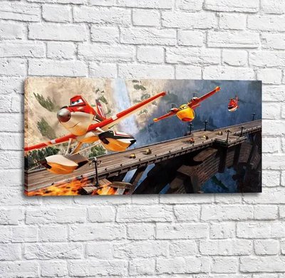 Постер Дасти полейполе и его друзья на фоне большого моста Mul16251 фото