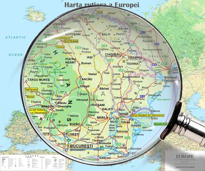 Harta rutieră a Europei, multilingvă Kar14582 фото