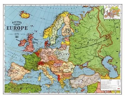Карта_Европы,_1923 г. Sta2032 фото