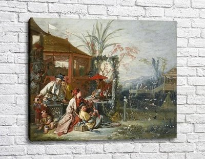 Картина Картоны для гобеленов - Китайская охота Fra11282 фото