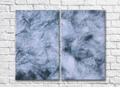Текстура серо голубого мрамора, диптих Abs5533 фото