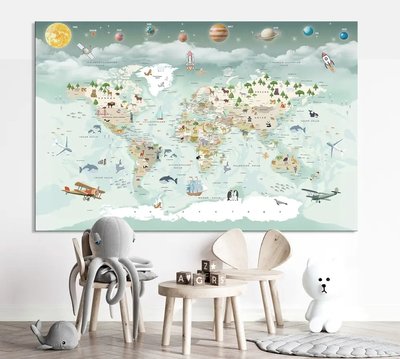 Политическая карта мира, Русский язык, детская Kar14584 фото