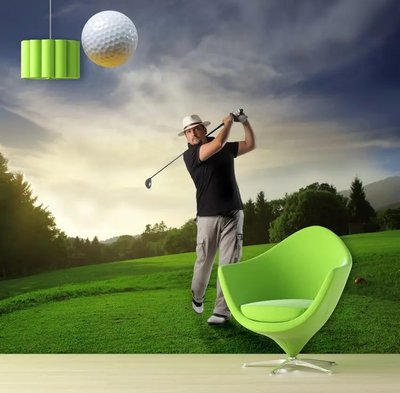 Bărbat care joacă golf, sport Spo2933 фото