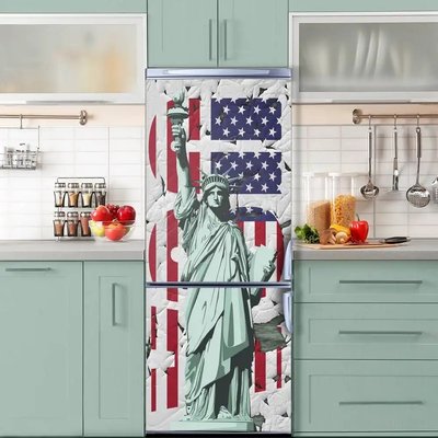3Д наклейка на дверь, Статуя Свободы в США STD164 фото