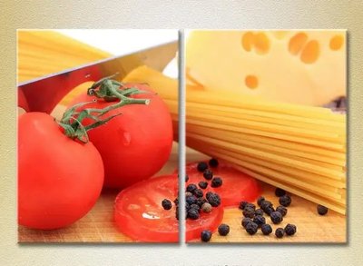 Модульные картины Спагетти и помидоры Eda8784 фото