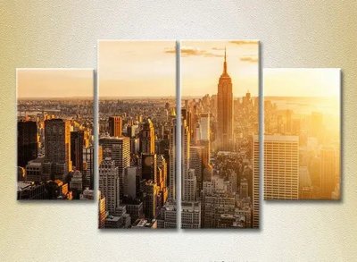 Модульные картины Восход солнца над Манхэттеном_03 Gor6834 фото