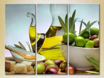 Модульные картины Оливки и оливковое масло Eda10685 фото