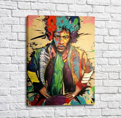 Poster Chitaristul Hendrix, stil art nouveau Izv17904 фото