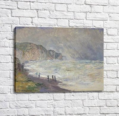 Pictând Marea grea la Pourville, 1897 Mon14186 фото