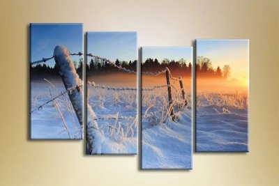 Модульные картины Зимний пейзаж Pri7886 фото
