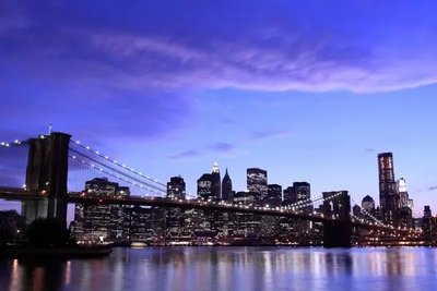 Фотообои Бруклинский мост вечером, Нью-Йорк Gor4136 фото