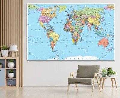 Политическая карта мира, Английский язык Kar14587 фото