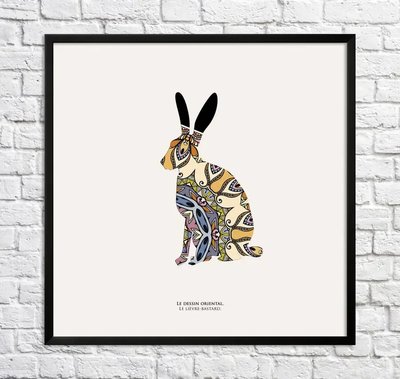 Poster Hare. Desen oriental Min15906 фото