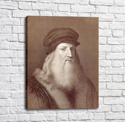 Pictură Autoportret, sepia, Da Vinci Leo14237 фото