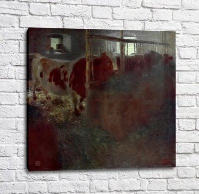 Картина Корова в стойле Kli13937 фото