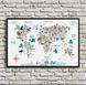 Harta lumii, cu animaluti in romana Kar14683 фото 1