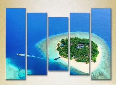Модульные картины Остров Мальдивы_04 Mor7337 фото
