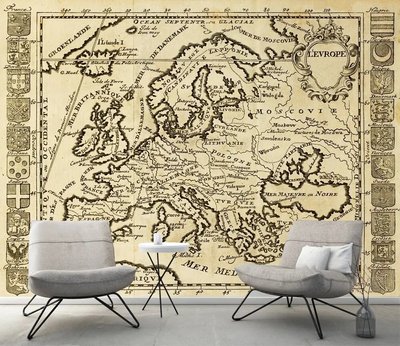 Фотообои Старая карта Европы, 18 век Sta1837 фото