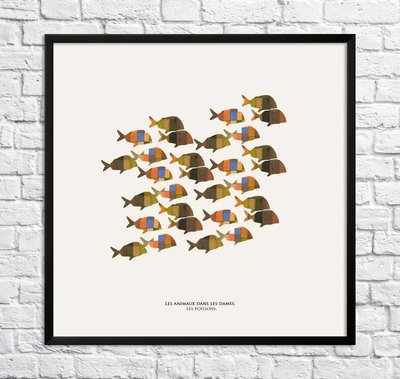 Постер Рыбы. Абстракция Min15857 фото