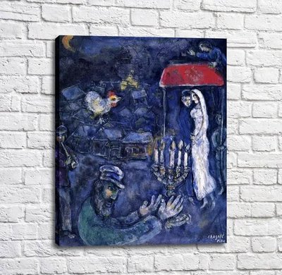 Картина Marc Chagall, le mariage nocturne, 1961 Mar13638 фото