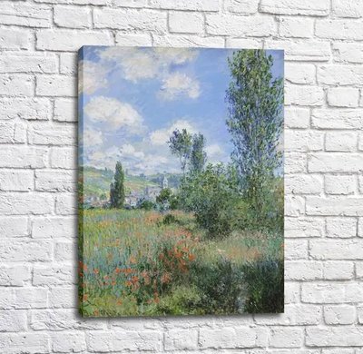 Картина Lane in the Poppy Fields, Ile Saint Martin, 1880 Mon14188 фото