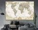 Политическая карта мира, Английский язык, античный стиль Kar14588 фото 1