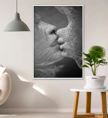 Cuplu abstract care se sărută, vertical Dev14865 фото