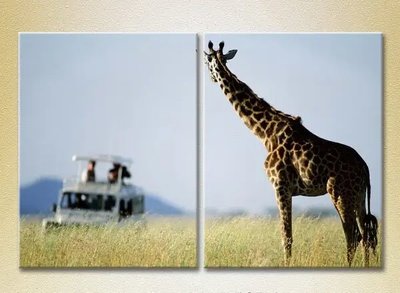 Модульные картины Жираф и туристы Gor9043 фото