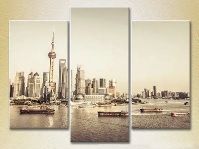 Модульные картины Шанхайские небоскребы Gor7243 фото