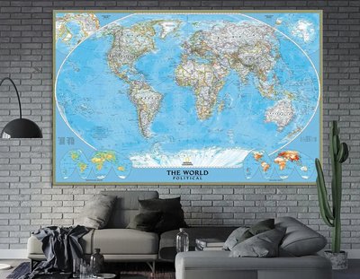 Harta geografică fizică a lumii, limba engleză Kar14594 фото