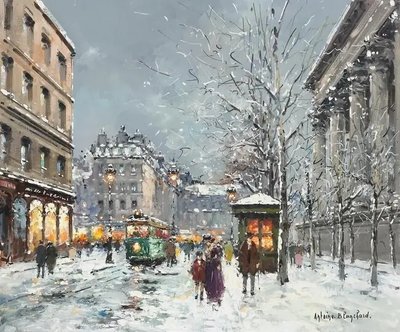 ФотоПостер Antoine Blanchard, Площадь Мадлен зимой (Place de la Madeleine, Зима) Ant18783 фото