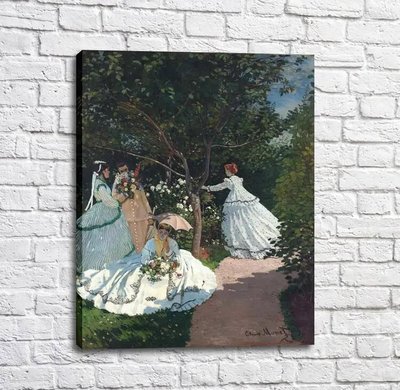 Pictând femei în grădină, 1867 Mon14494 фото