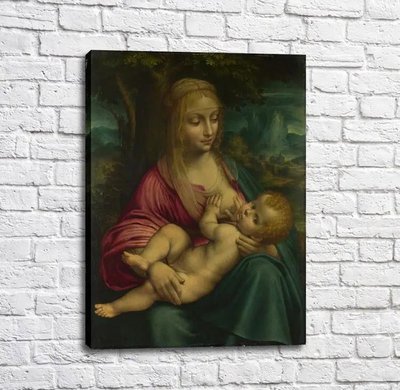 Pictura Adept al lui Leonardo da Vinci Fecioara cu copilul Leo14144 фото