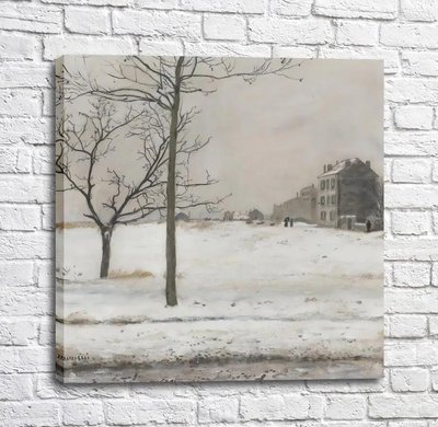 Pictură de Jean-Francois Raffaelli - Montmartre sub zăpadă Imp12394 фото
