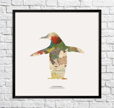 Постер Императорский пингвин. Фрагмент карты Min15908 фото