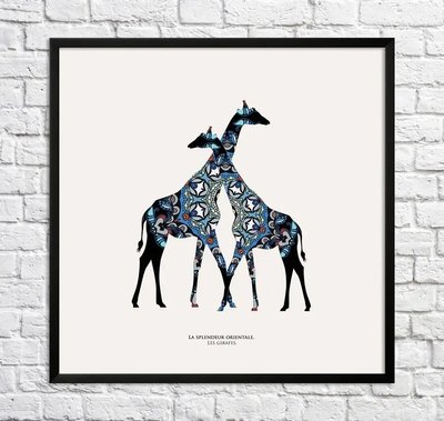 Afiș cu girafe. Modele orientale Min15858 фото