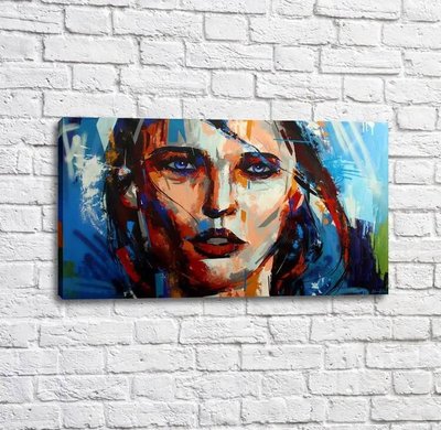 Постер Портрет девушки с голубыми глазами, арт модер Izv17957 фото
