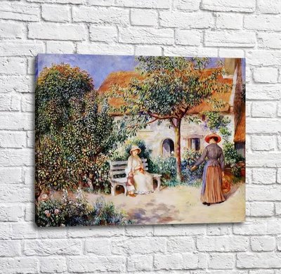 Pictură de Pierre Auguste Renoir La grădina din Bretagne Ren14045 фото