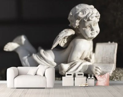 Фотообои Скульптура лежащего ангелочка 3D5295 фото