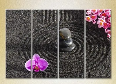 Модульные картины Орхидеи и массажные камни_01 TSv7996 фото