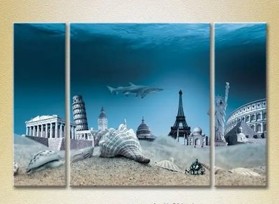 Picturi modulare Monumente ale arhitecturii mondiale sub apă_01 Gor7046 фото