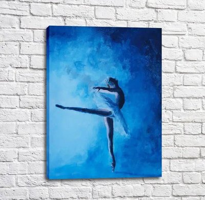 Постер Балерина в пачке на синем фоне, балет Tan18258 фото