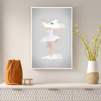 Воздушная балерина на светло-сером фоне Dev14868 фото